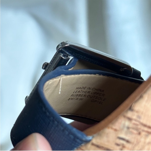 MICHAEL Michael Kors Blue Leather Cork
Wedge Sandals - Picture 2 of 6